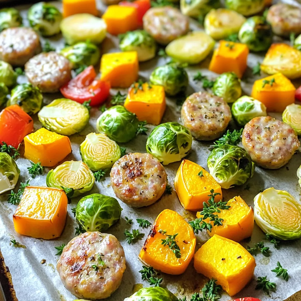 Harvest Sausage &#038; Veggie Sheet Pan Delightful Dinner