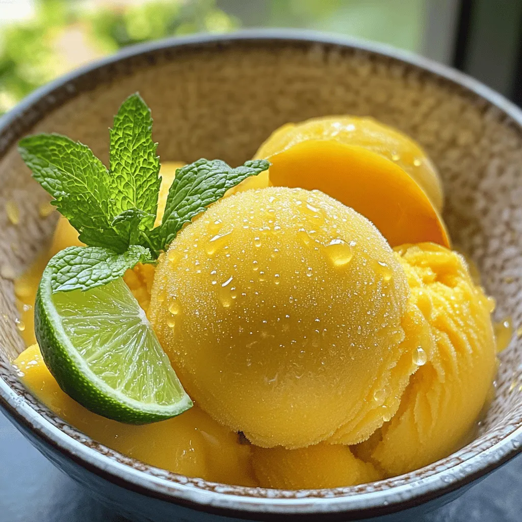 Peach Mango Sorbet Refreshing and Simple Recipe