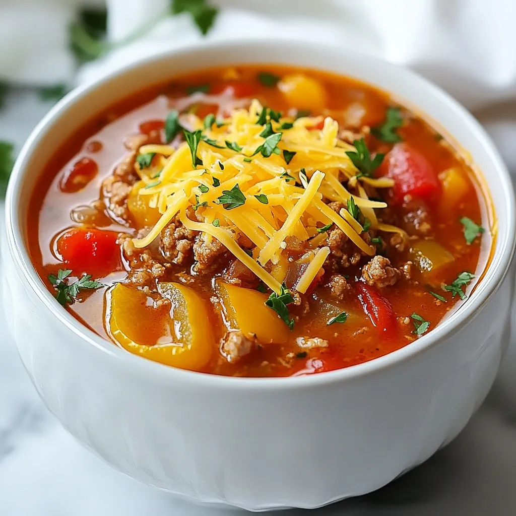 Stuffed Pepper Soup Savory and Flavorful Dish