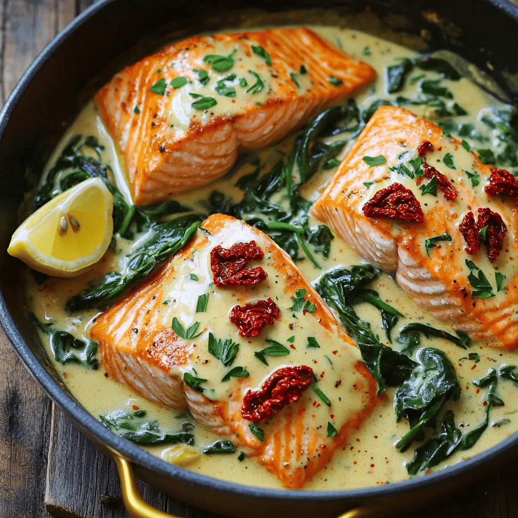 Creamy Sun-Dried Tomato Salmon Skillet Delight