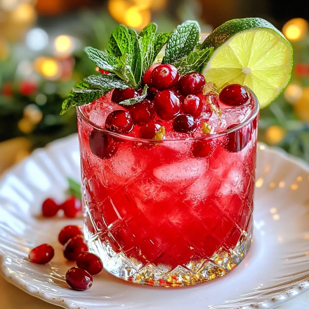 Christmas Mistletoe Mocktail Refreshing Holiday Drink