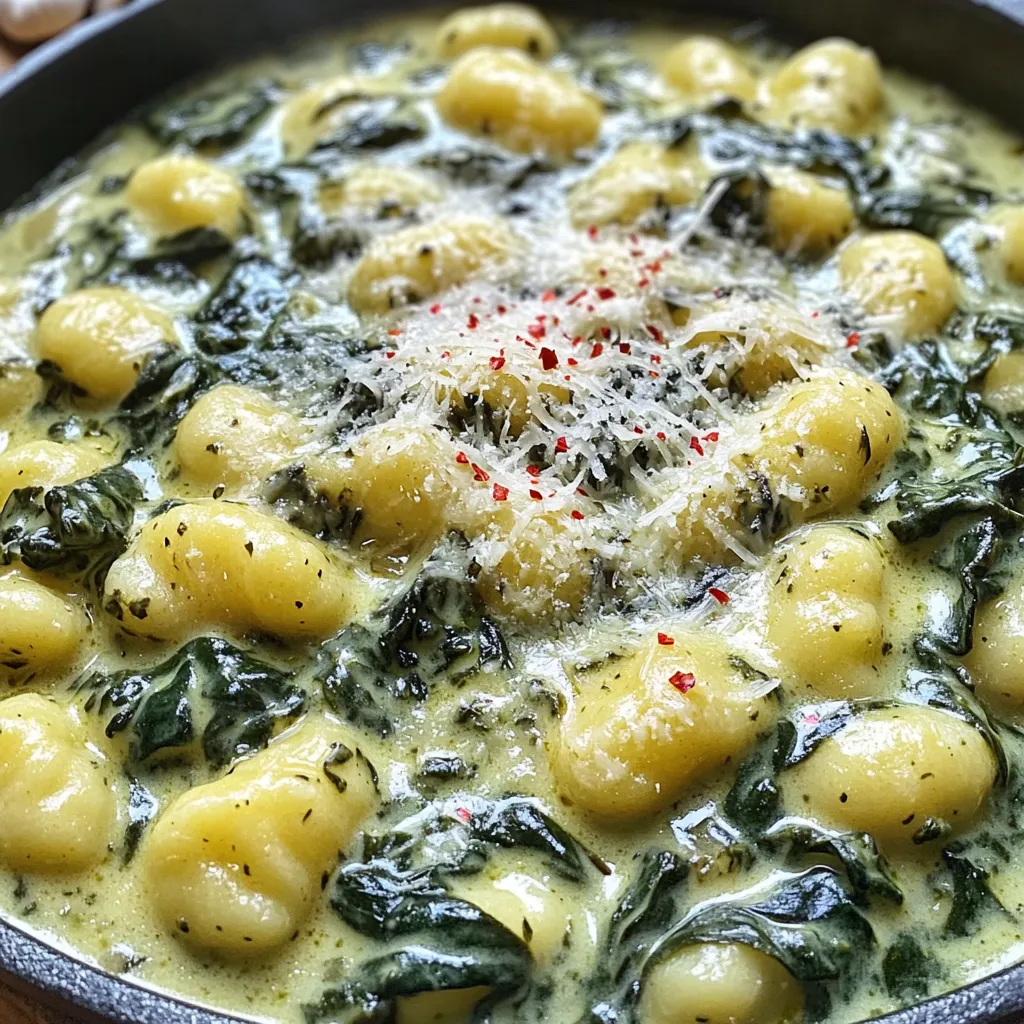 Creamy One-Pot Parmesan Spinach Gnocchi Delight