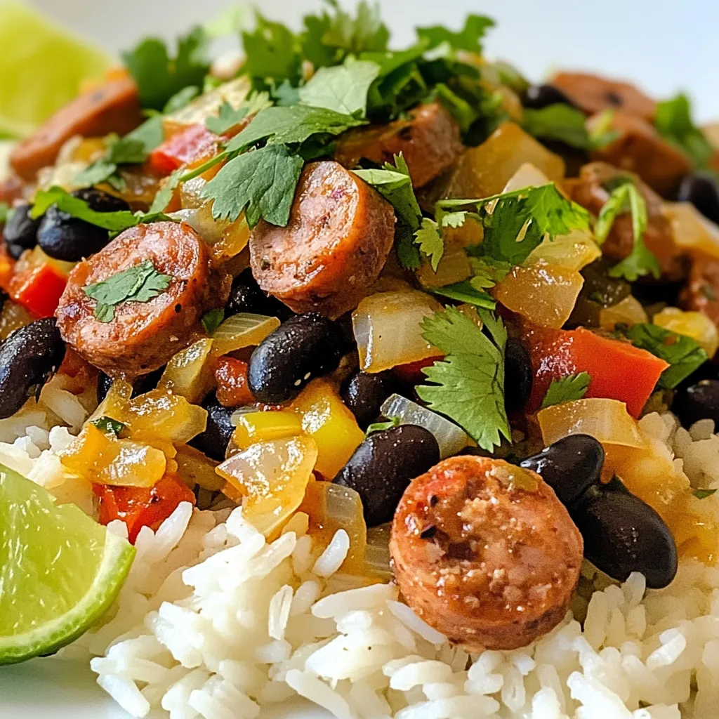Black Beans and Rice with Sausage Simple Comfort Meal