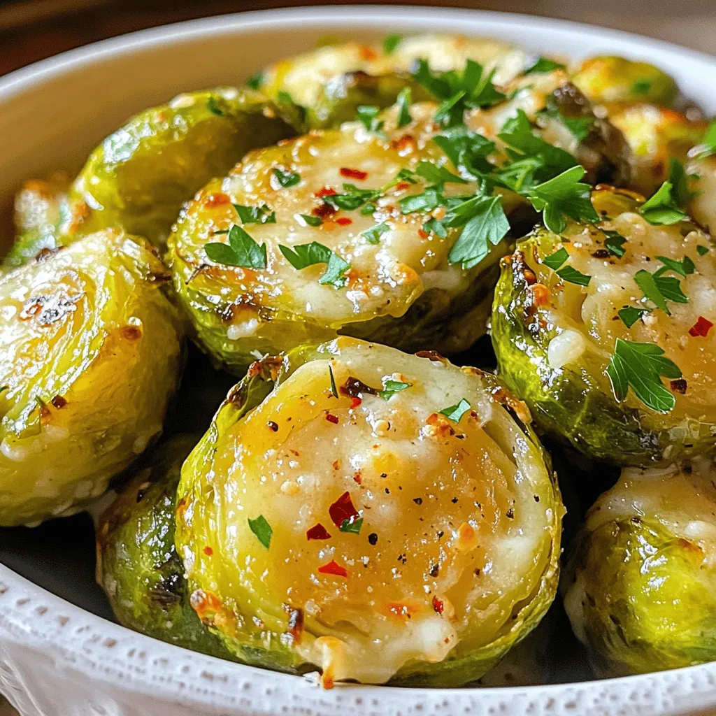 Garlic Parmesan Roasted Brussels Sprouts Delightful Side