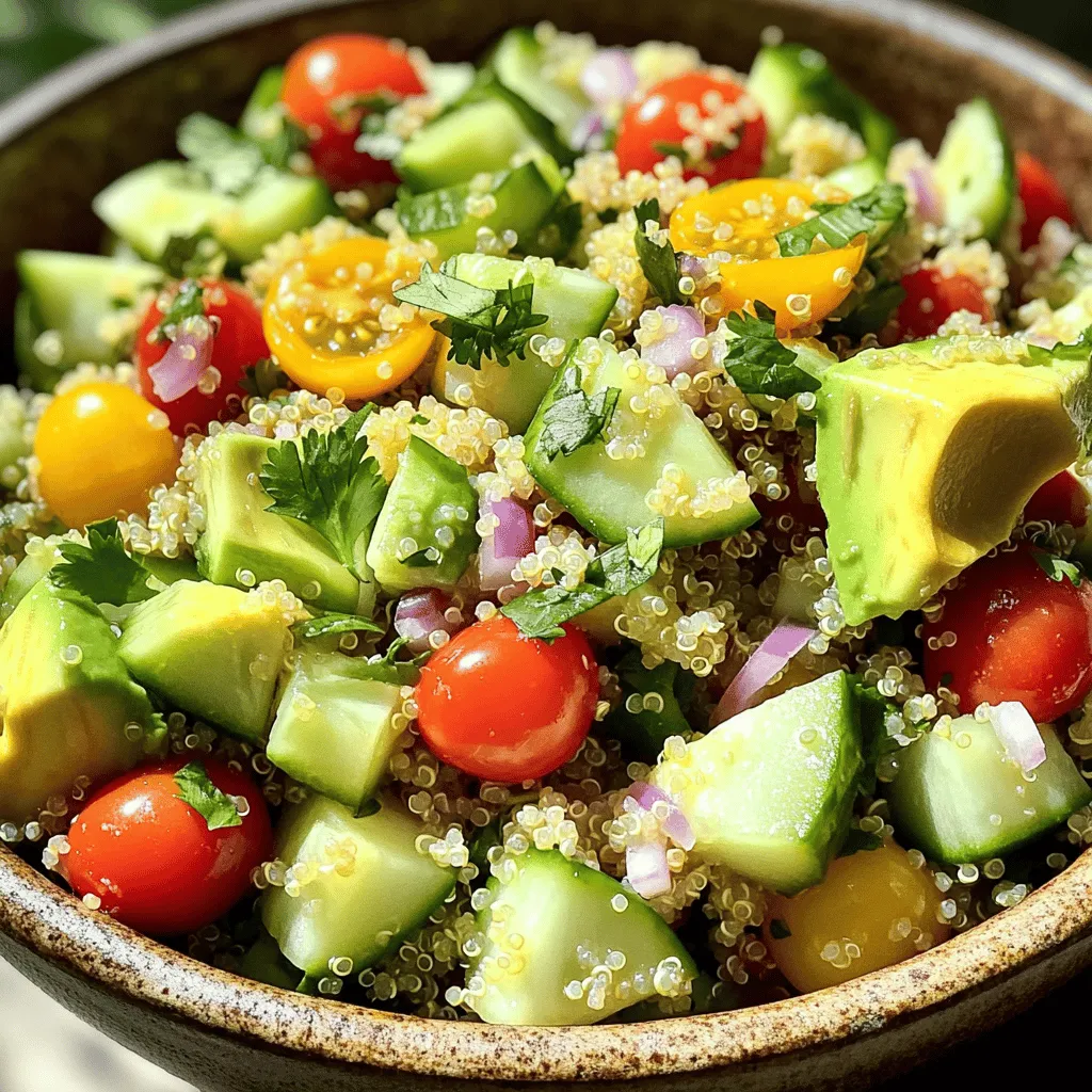 Savory Quinoa Salad with Avocado for a Fresh Meal