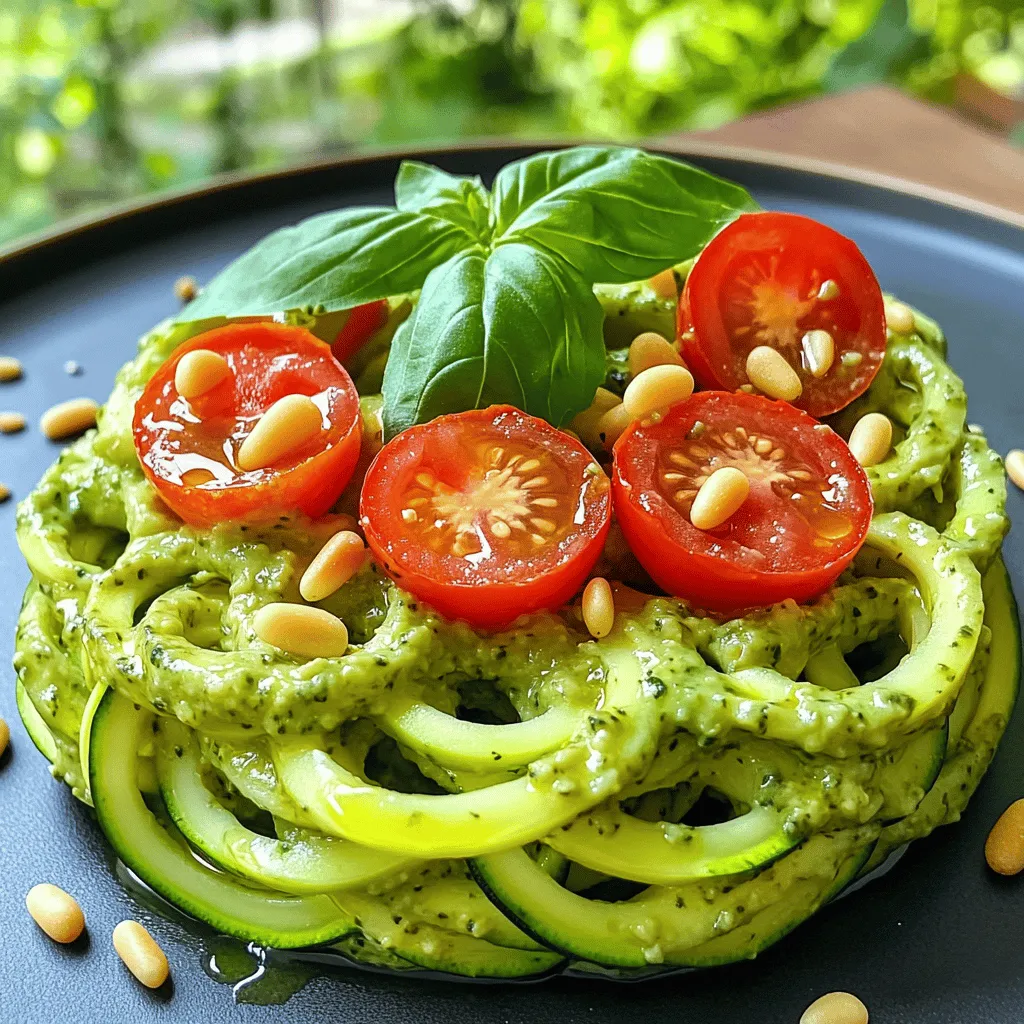 Zucchini Noodles with Pesto Flavorful and Fresh Dish