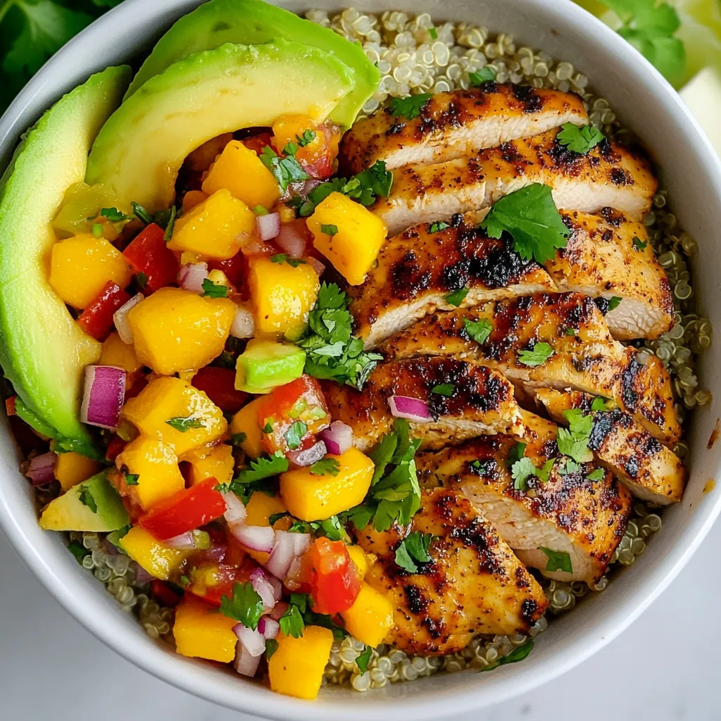 Jerk Chicken Mango Salsa Bowls Bursting with Flavor