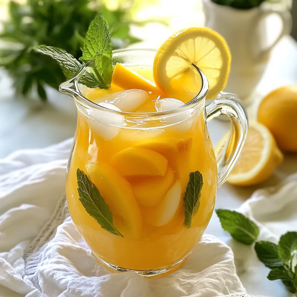 Beach Peach Lemonade Refreshing Summer Drink Recipe