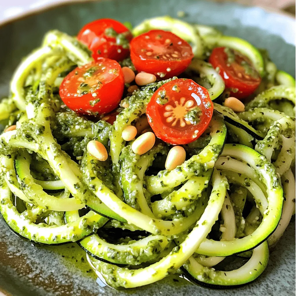 Zucchini Noodles with Pesto Simple Flavor Boost