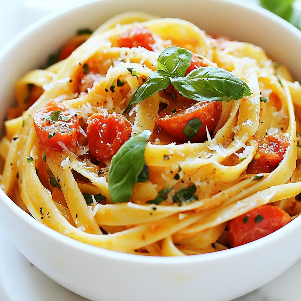 Silky Tomato Garlic Pasta Quick and Tasty Meal
