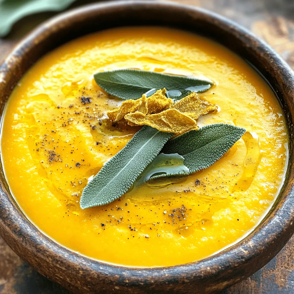Butternut Squash Soup with Crispy Sage Delight