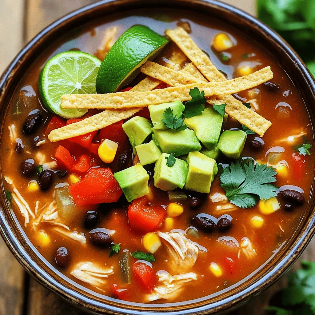 Slow Cooker Chicken Tortilla Soup Flavorful Dish