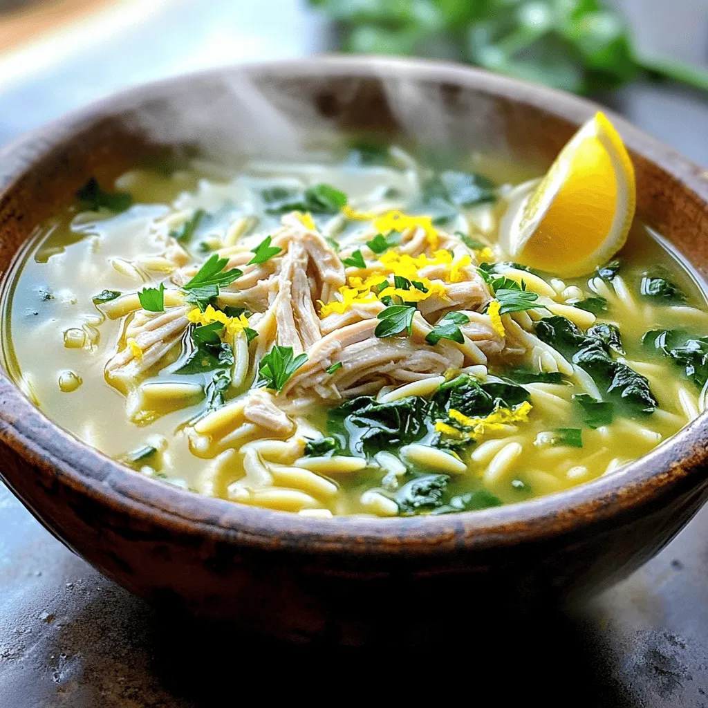 One-Pot Lemon Chicken Orzo Soup Comforting Delight