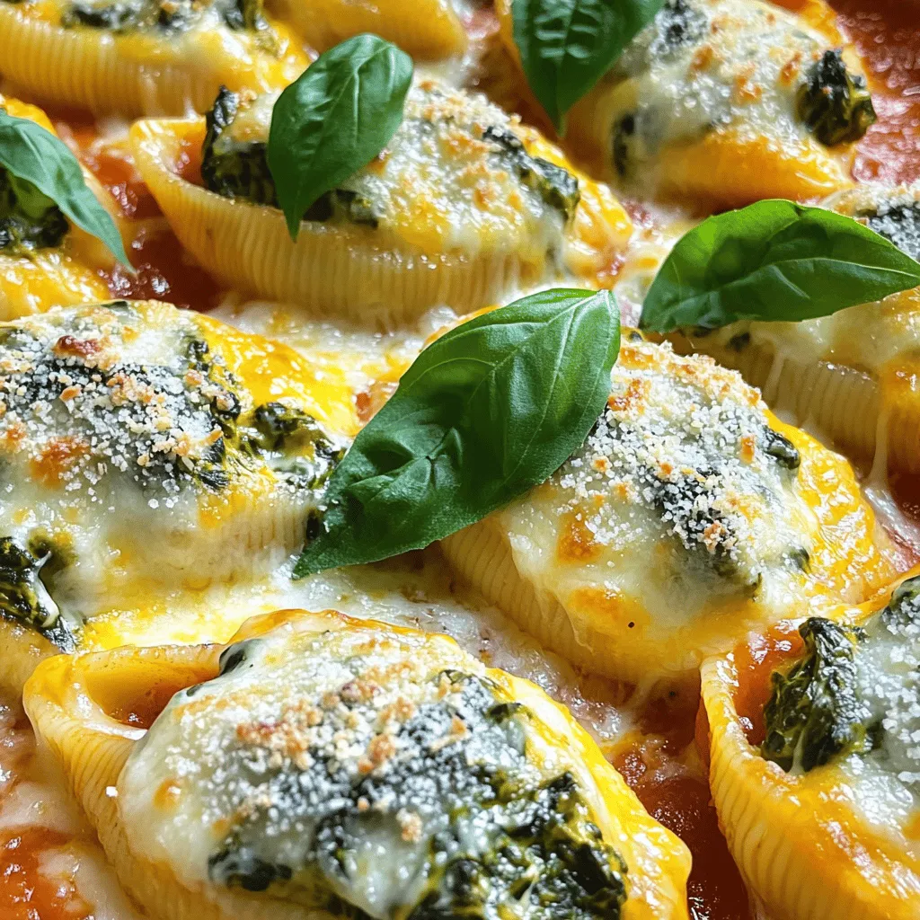 Cheesy Spinach Stuffed Shells Delightful and Simple Dish