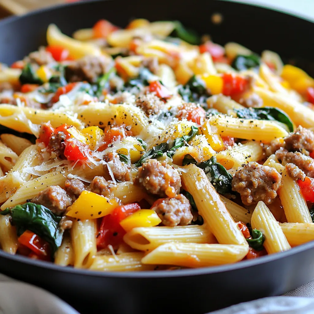 One-Skillet Sausage Pasta Quick and Easy Dinner
