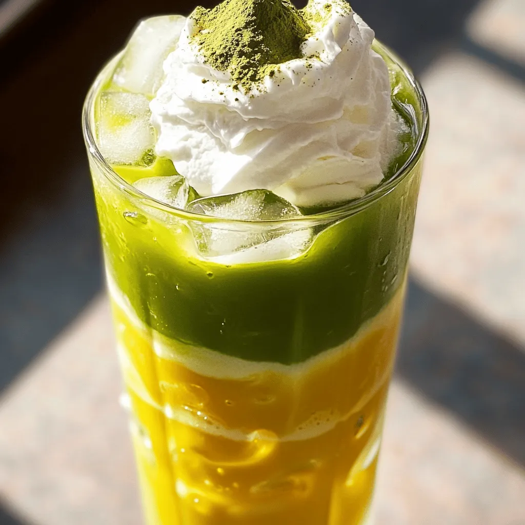 Iced Matcha Latte Refreshing Green Tea Delight
