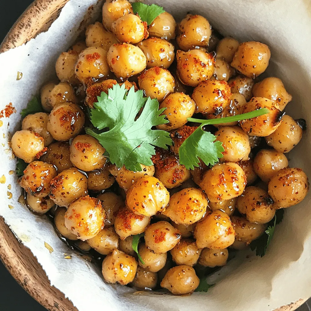 Sweet and Spicy Roasted Chickpeas Flavorful Snack Idea