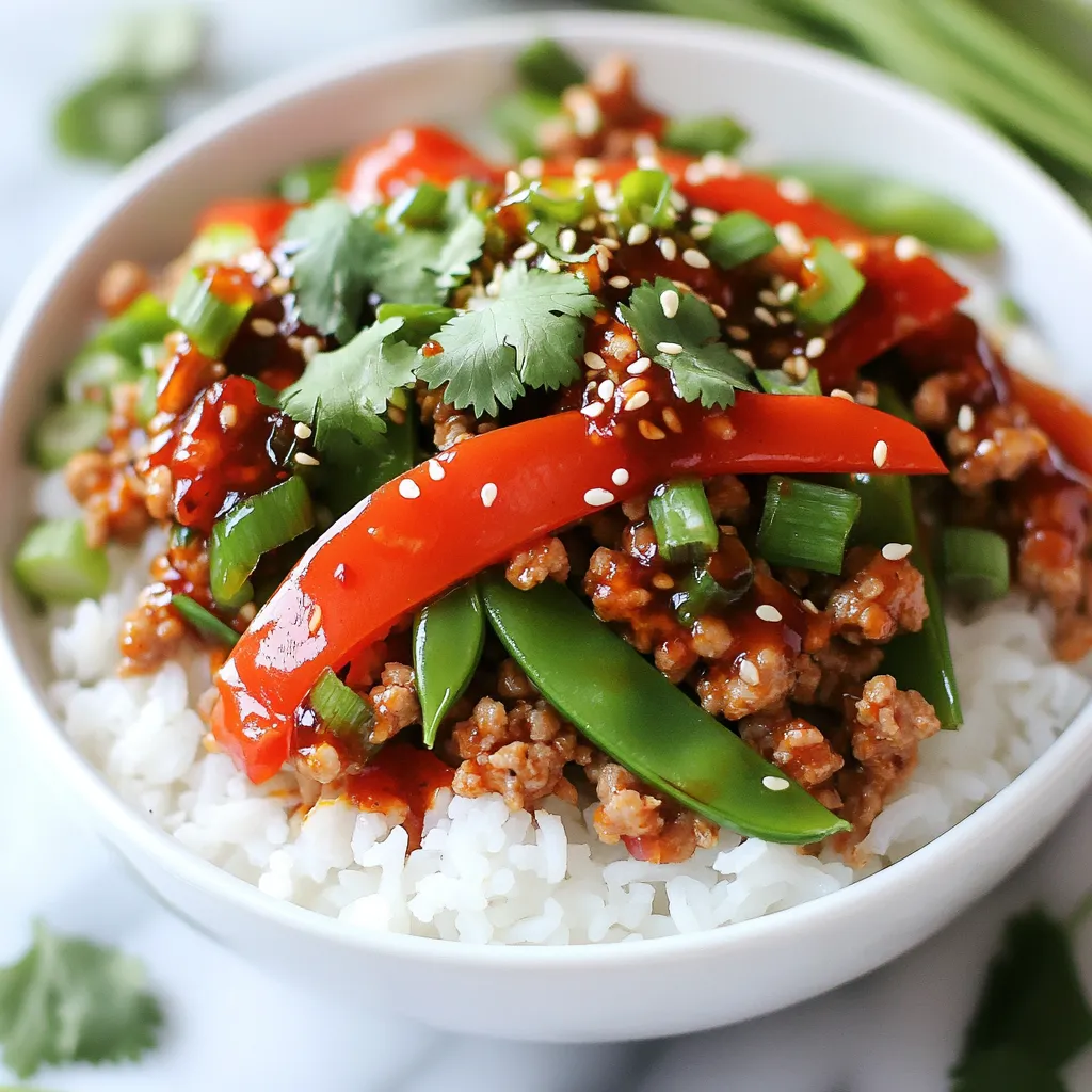 Firecracker Ground Chicken Bowl Flavorful and Simple