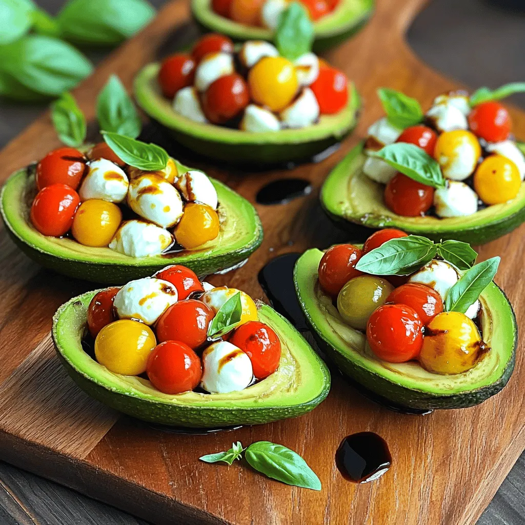 Caprese Stuffed Avocado Flavorful and Fresh Treat
