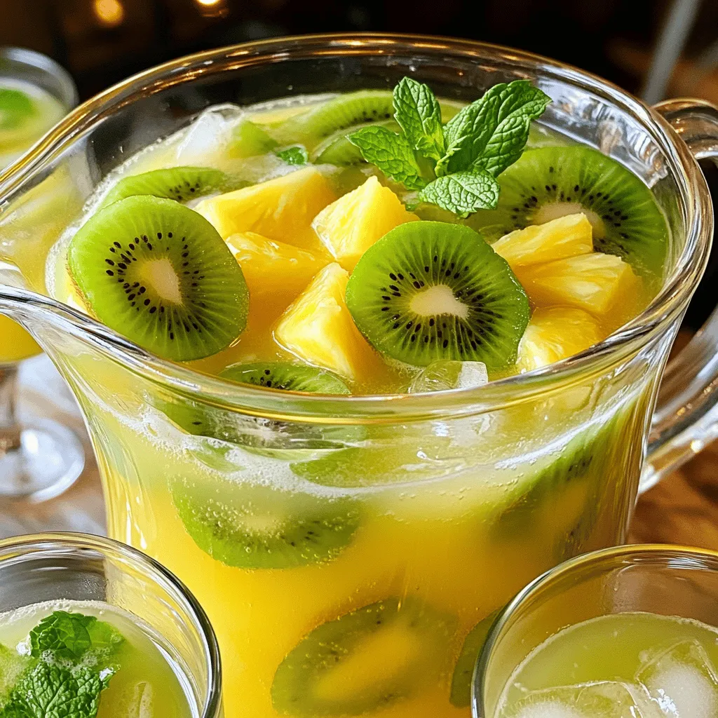 Kiwi Pineapple Punch Refreshing Summer Drink Recipe