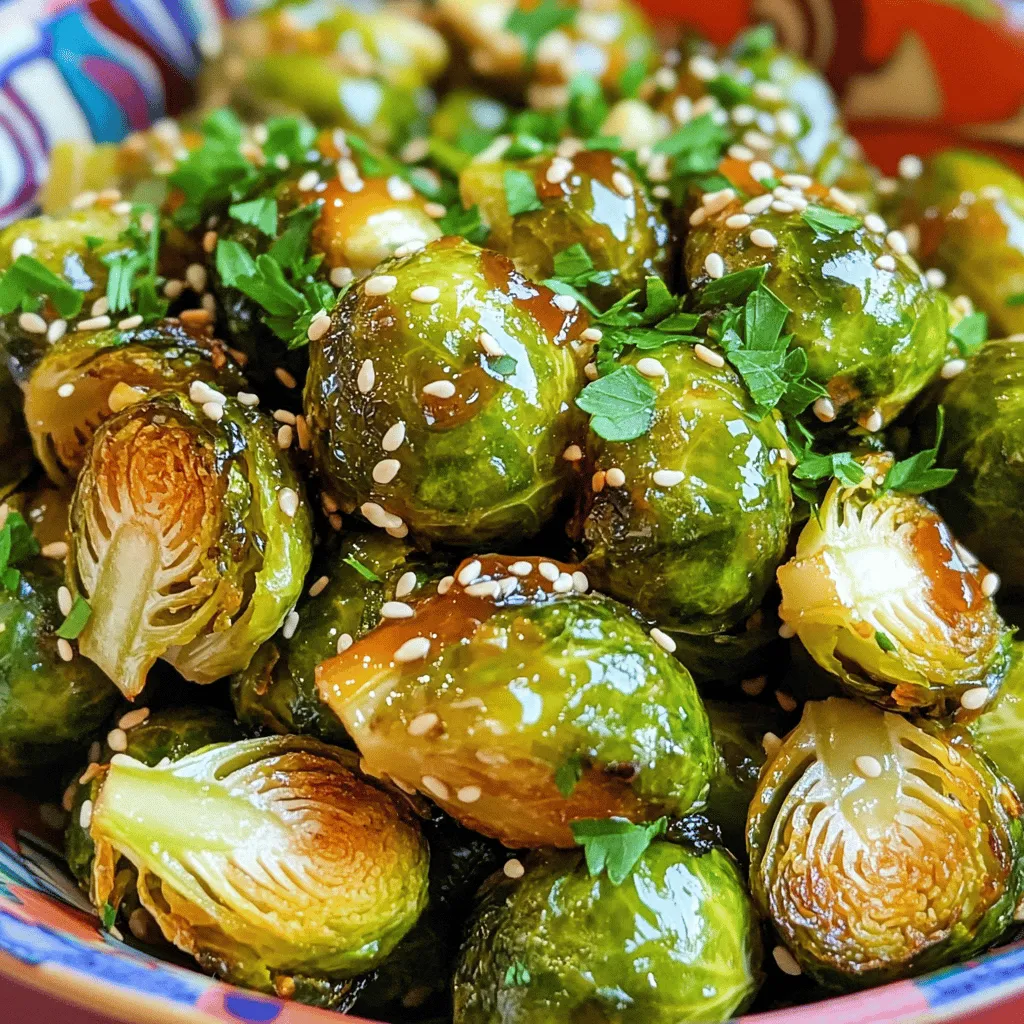 Air Fryer Honey Garlic Brussels Sprouts Delight