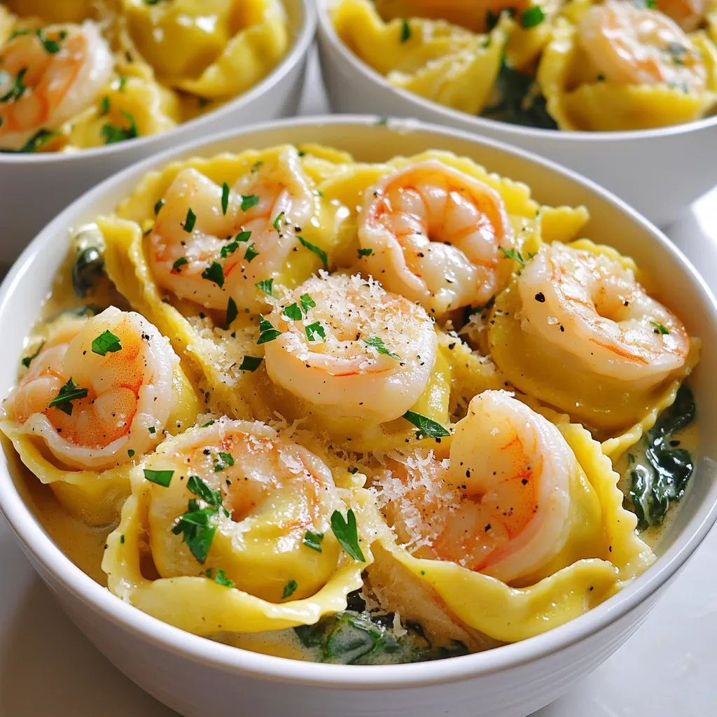 Creamy Shrimp Spinach Tortellini Flavorful Dinner Delight
