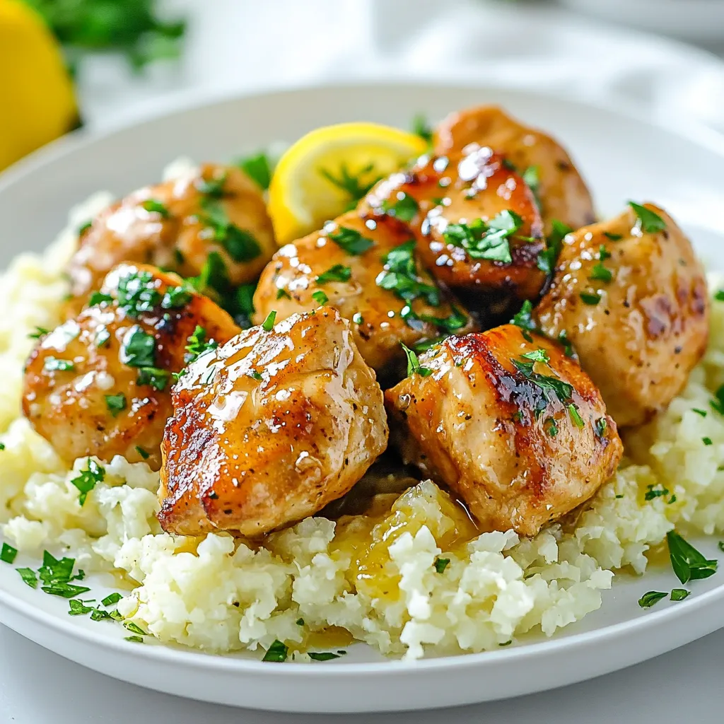 Minute Garlic Butter Chicken with Cauliflower Rice Delight