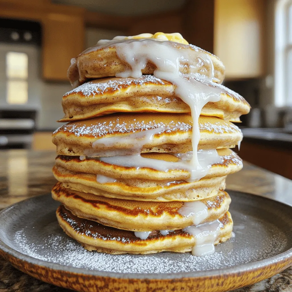 Fluffy Cinnamon Roll Pancakes Easy and Tasty Recipe