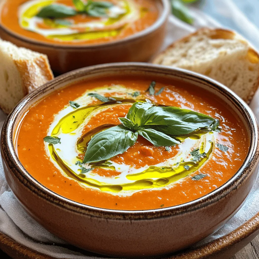 Savory Homemade Tomato Basil Soup Delight