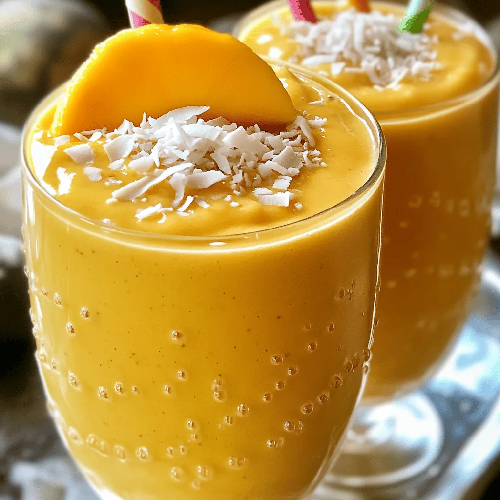 Creamy Coconut Mango Smoothie Refreshing and Sweet Blend