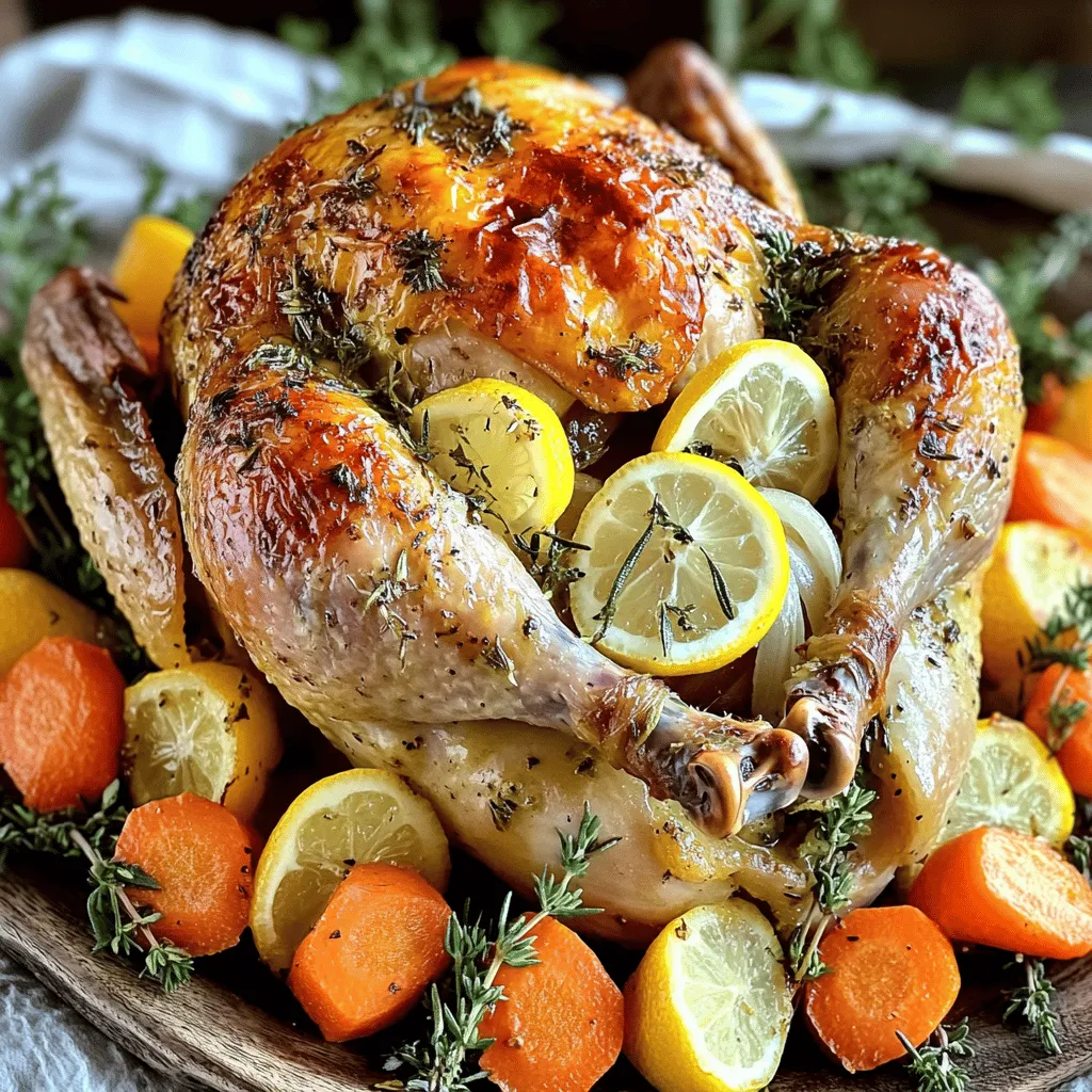 Lemon Garlic Roasted Chicken Savory Dinner Delight