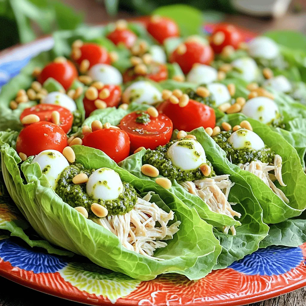 Pesto Chicken Lettuce Wraps Fresh and Flavorful Meal