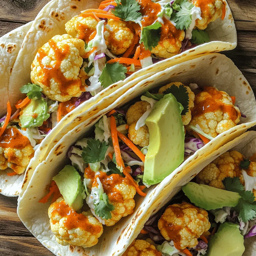Vegan Buffalo Cauliflower Tacos Delicious and Easy Meal