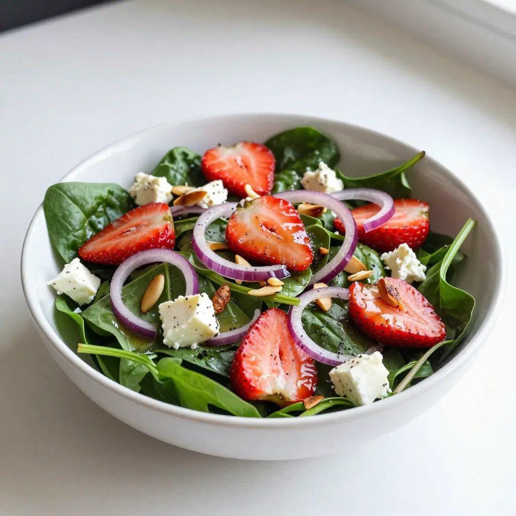 Strawberry Spinach Salad with Poppyseed Dressing Delight