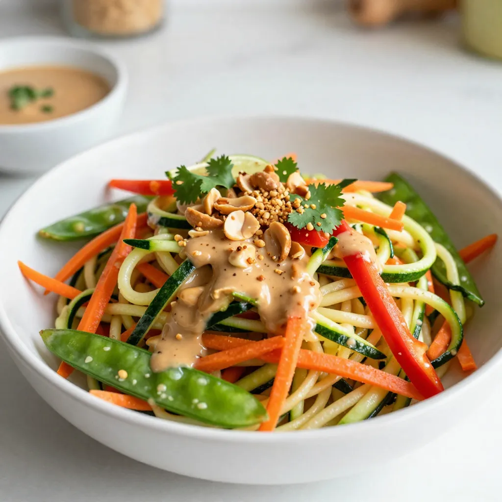 Thai Peanut Zoodle Salad Crisp and Fresh Delight