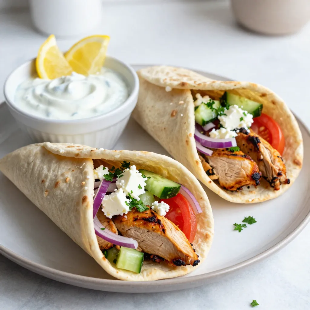 Greek Chicken Gyro Wraps Tasty and Flavorful Meal