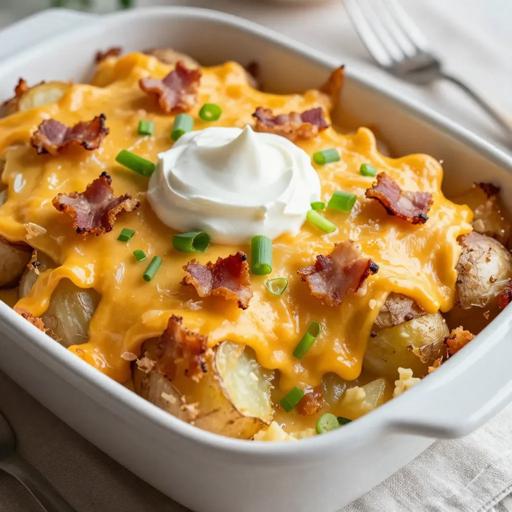 Loaded Baked Potato Casserole Easy and Comforting Dish
