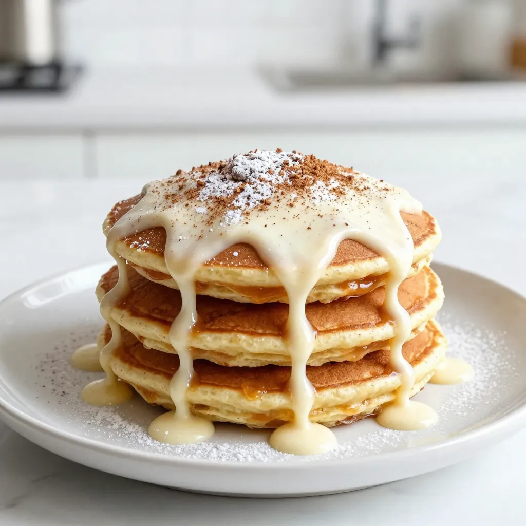 Fluffy Cinnamon Roll Pancakes Delightful Breakfast Treat