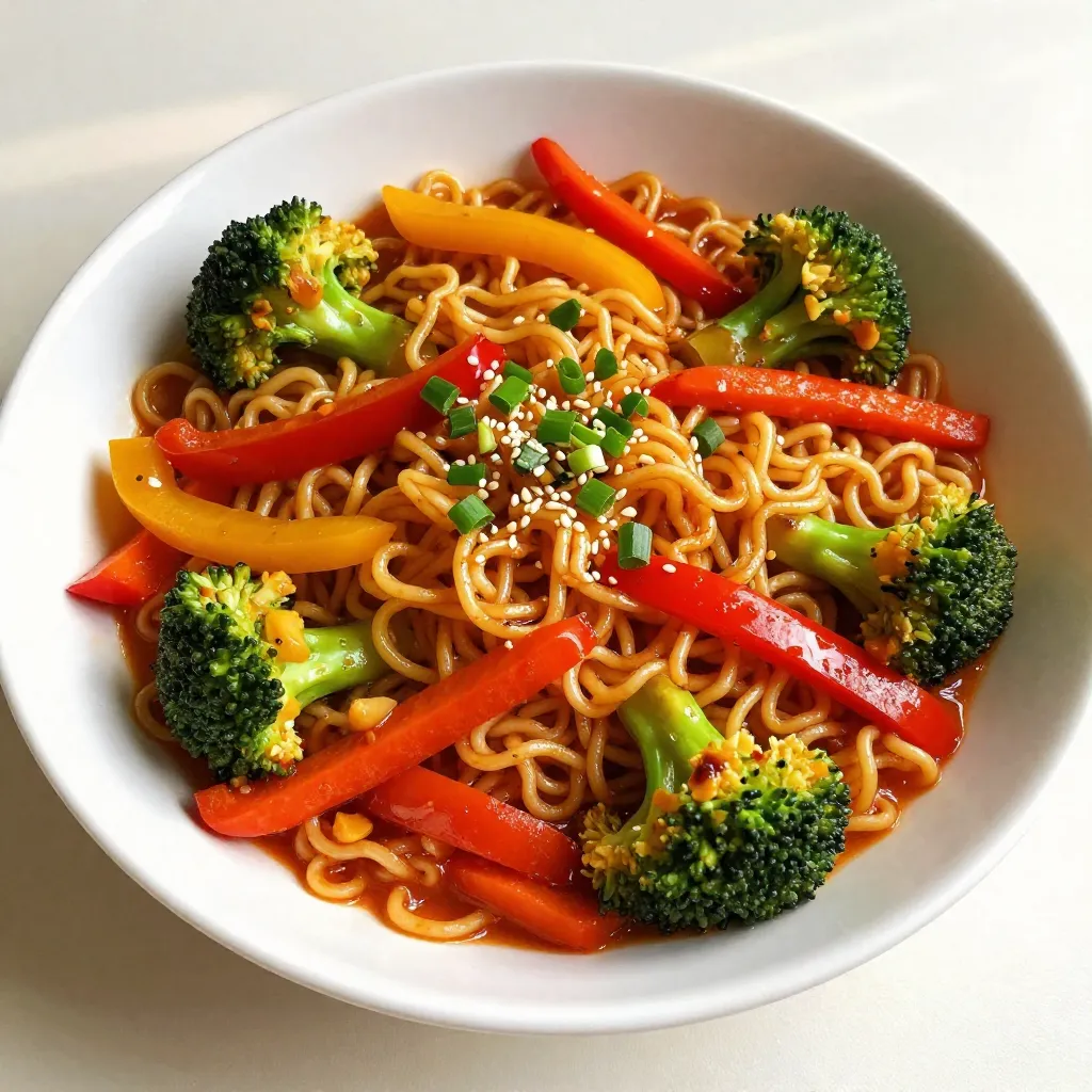Spicy Ramen Noodle Stir Fry Tasty Quick Meal