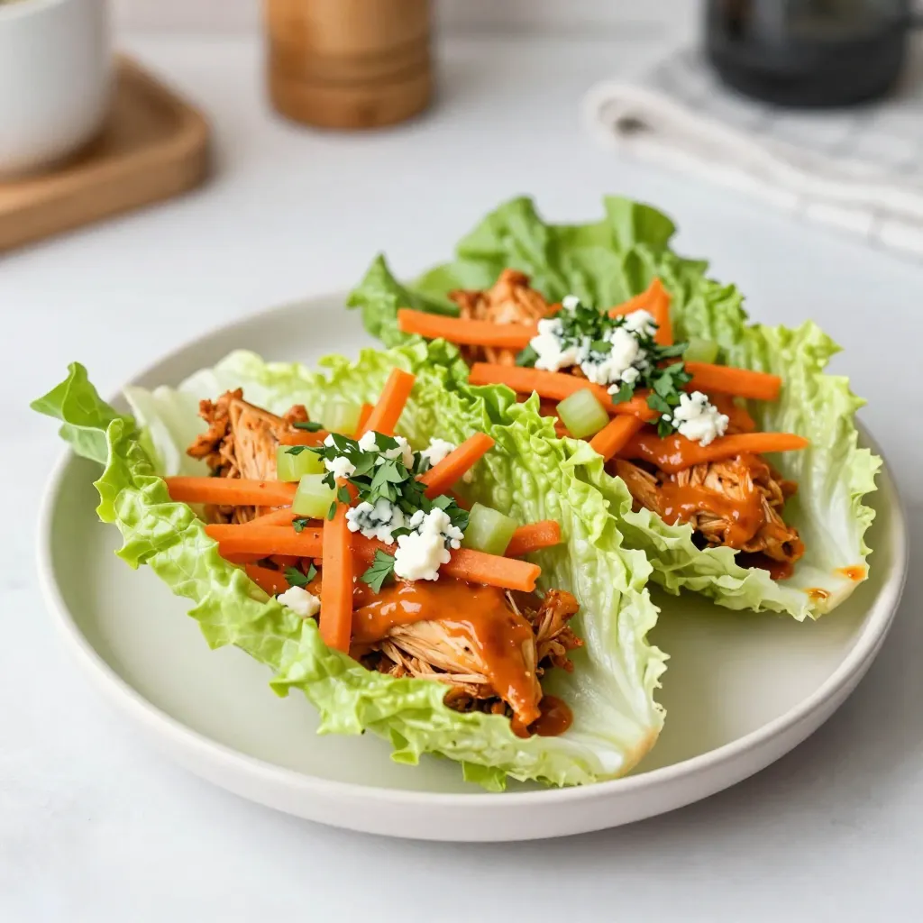 Buffalo Chicken Lettuce Wraps Easy and Flavorful Recipe
