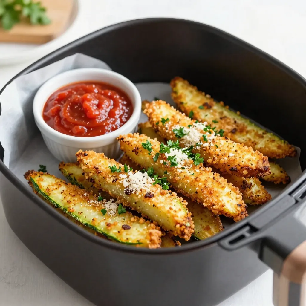 Air Fryer Parmesan Zucchini Fries Simple and Tasty