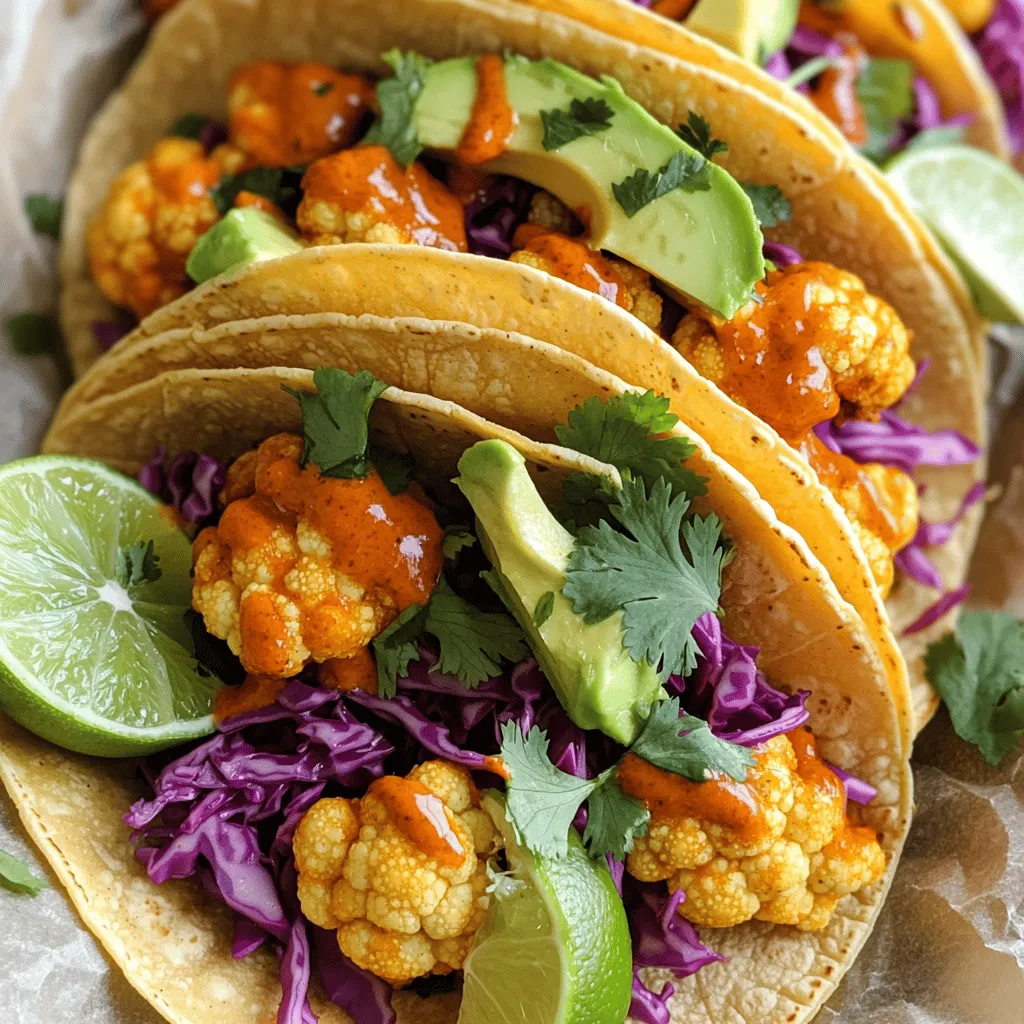 Vegan Buffalo Cauliflower Tacos Flavorful and Fun Meal