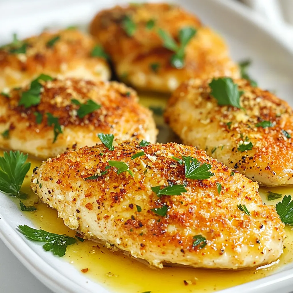 Crispy Parmesan Chicken with Garlic Sauce Delight