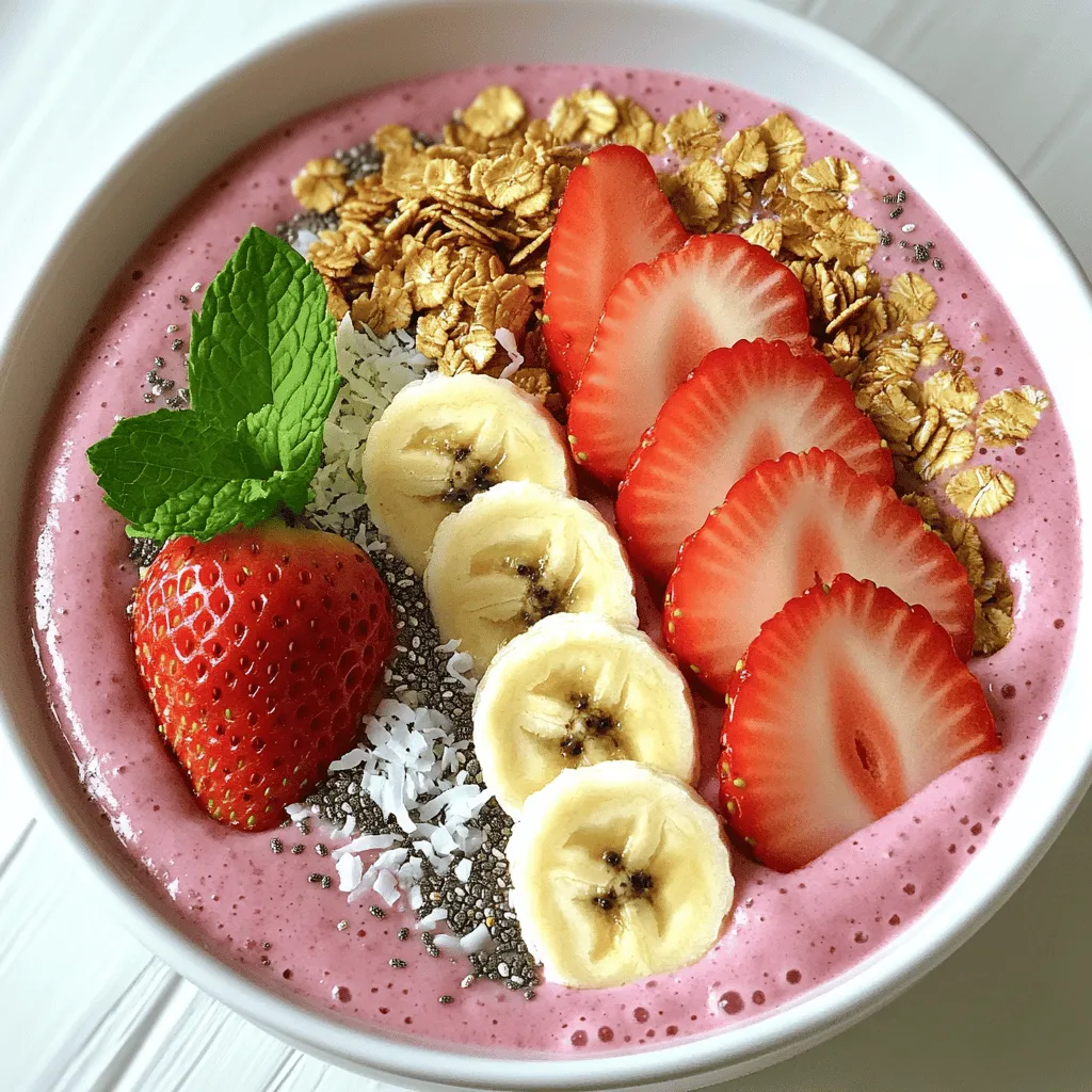 Strawberry Banana Smoothie Bowl Fresh and Tasty Recipe