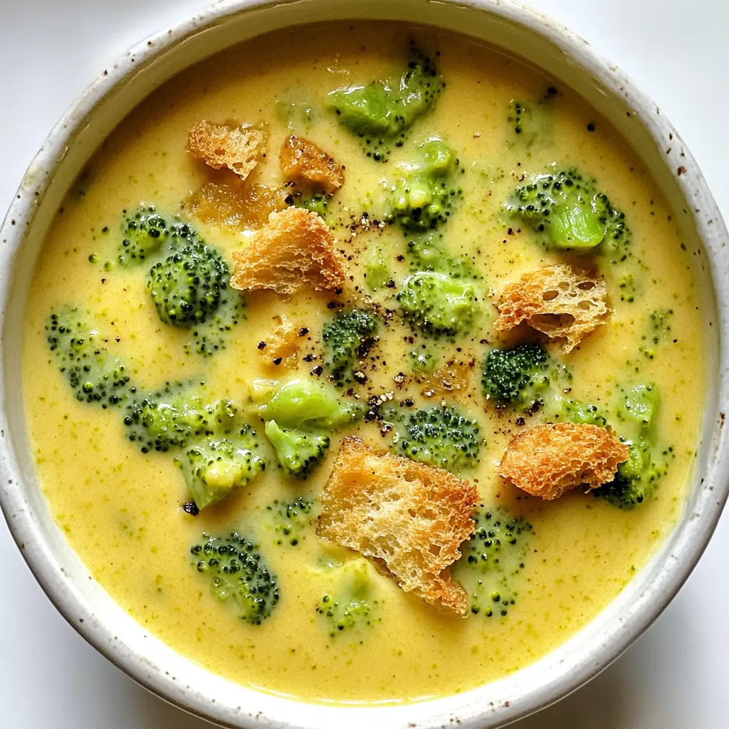 Cheesy Broccoli Cheddar Soup Comforting and Creamy Dish