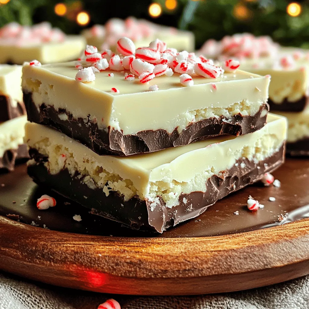 No Bake White Chocolate Peppermint Bark Bars Delight