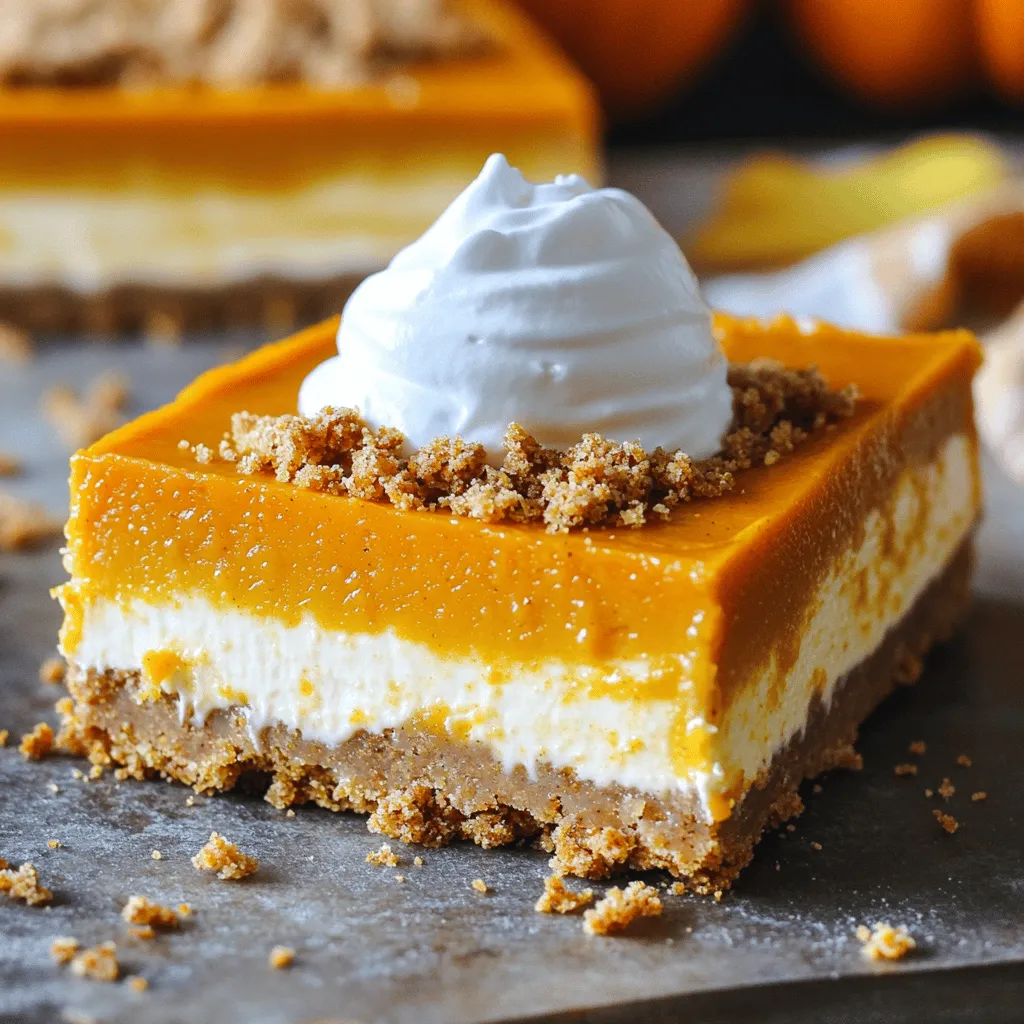 Pumpkin Gingersnap Cheesecake Bars Tasty Treat Idea