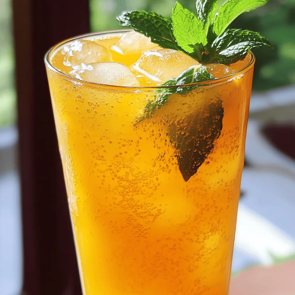 Sparkling Peach Lemonade Refreshing Summer Drink