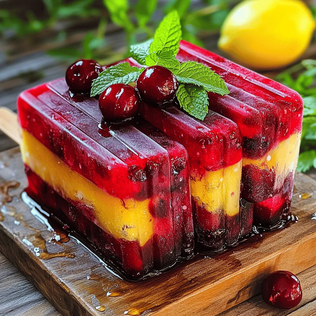 Cherry Lemonade Popsicles Refreshing Summer Treat