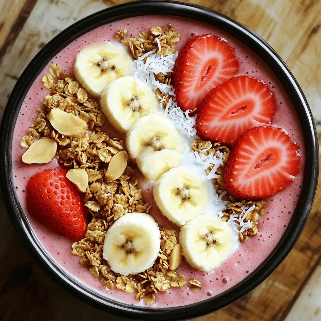 Strawberry Banana Smoothie Bowl Energizing Breakfast Idea